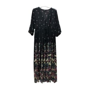 Torrid Dress Womens Size 10 Black Floral Sheer Breezy Lightweight Boho